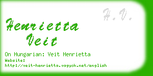 henrietta veit business card